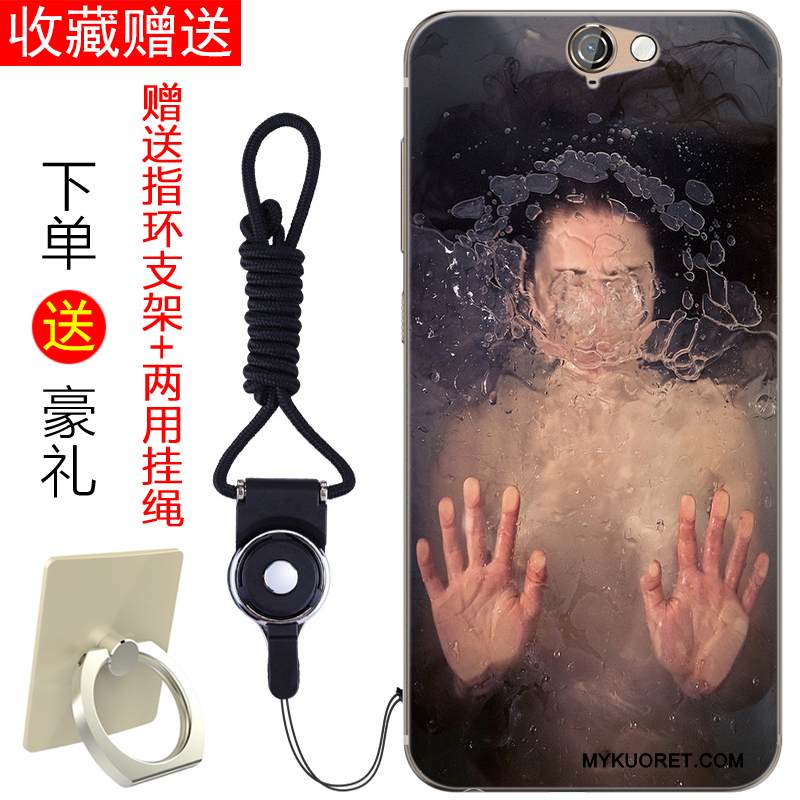 Kuori Htc One A9 Silikoni Persoonallisuus Murtumaton, Kotelo Htc One A9 Pehmeä Neste Sininen Kustannukset