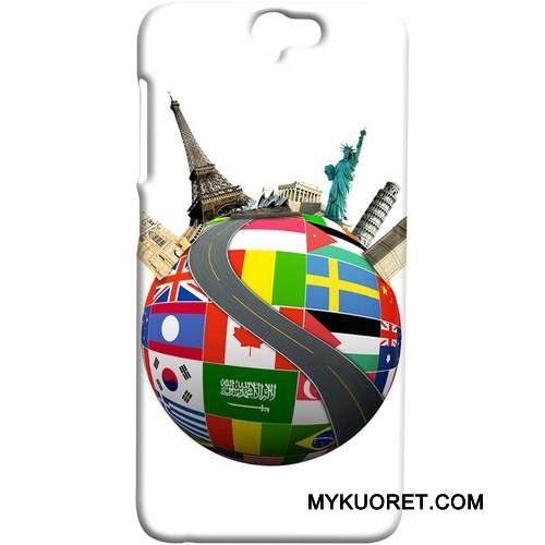 Kuori Htc One A9 Vuosikerta Valkoinen Puhelimen Kuoret, Kotelo Htc One A9 Pesty Suede