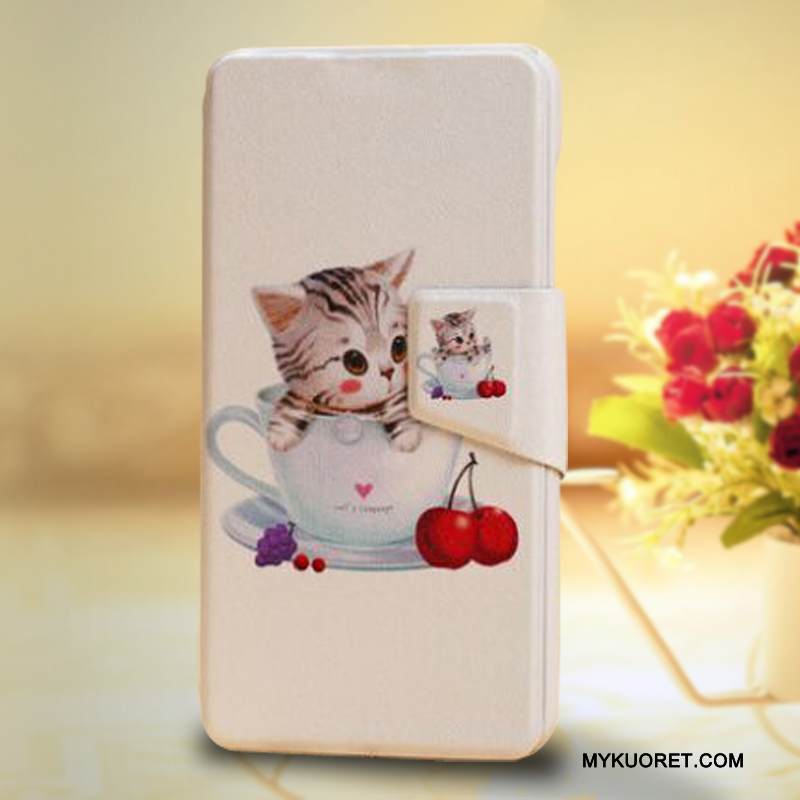 Kuori Htc One A9s Nahka Kortti Valkoinen, Kotelo Htc One A9s Silikoni