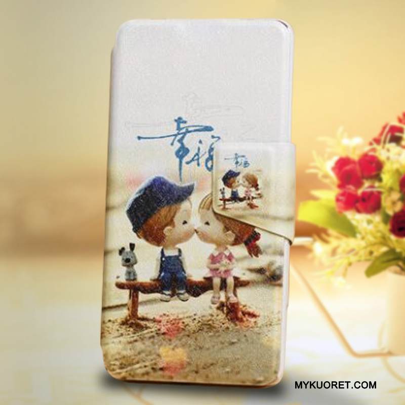 Kuori Htc One A9s Nahka Kortti Valkoinen, Kotelo Htc One A9s Silikoni