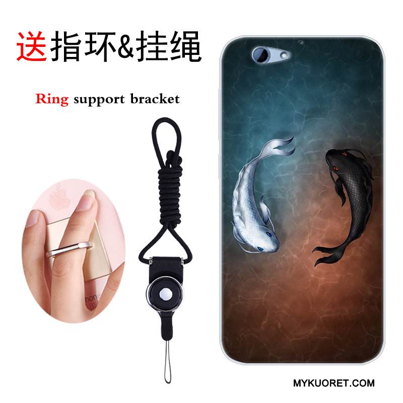 Kuori Htc One A9s Suojaus Trendi Murtumaton, Kotelo Htc One A9s Pehmeä Neste Persoonallisuus Musta