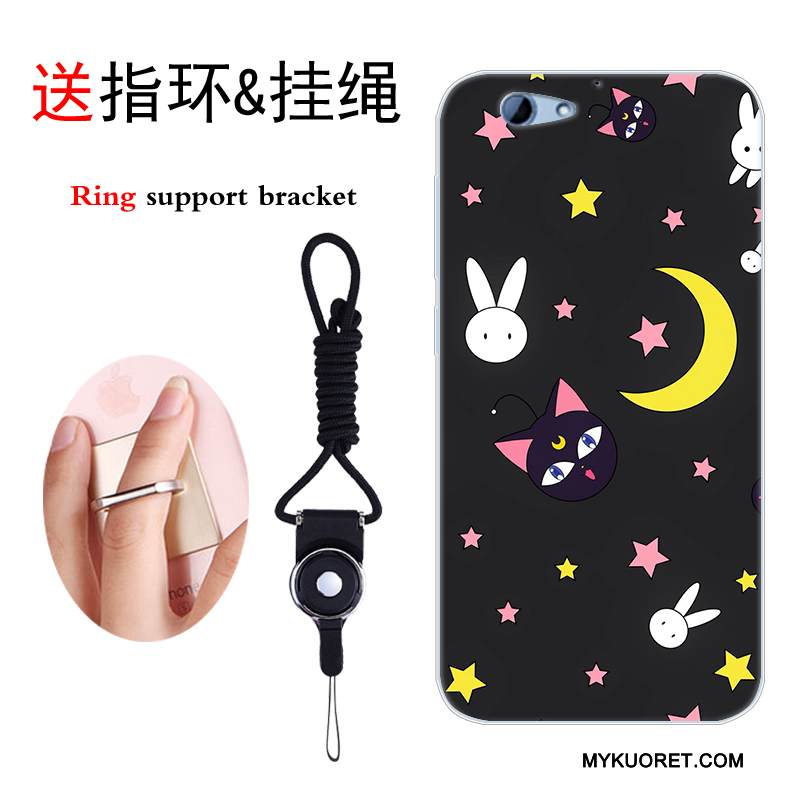 Kuori Htc One A9s Suojaus Trendi Murtumaton, Kotelo Htc One A9s Pehmeä Neste Persoonallisuus Musta