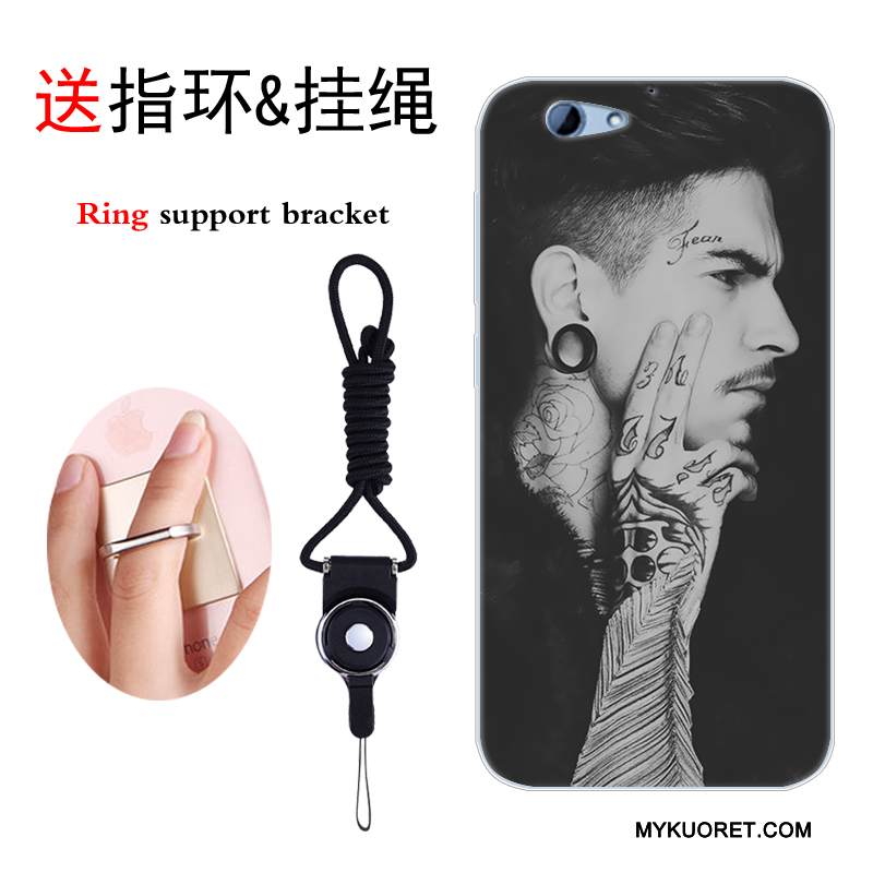 Kuori Htc One A9s Suojaus Trendi Murtumaton, Kotelo Htc One A9s Pehmeä Neste Persoonallisuus Musta