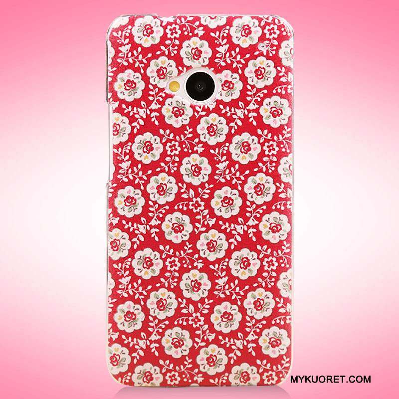 Kuori Htc One M7 Maalaus Ohut Ultra, Kotelo Htc One M7 Suojaus Puhelimen Kuoret Vaaleansininen