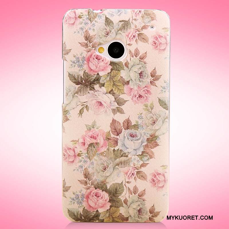 Kuori Htc One M7 Maalaus Ohut Ultra, Kotelo Htc One M7 Suojaus Puhelimen Kuoret Vaaleansininen