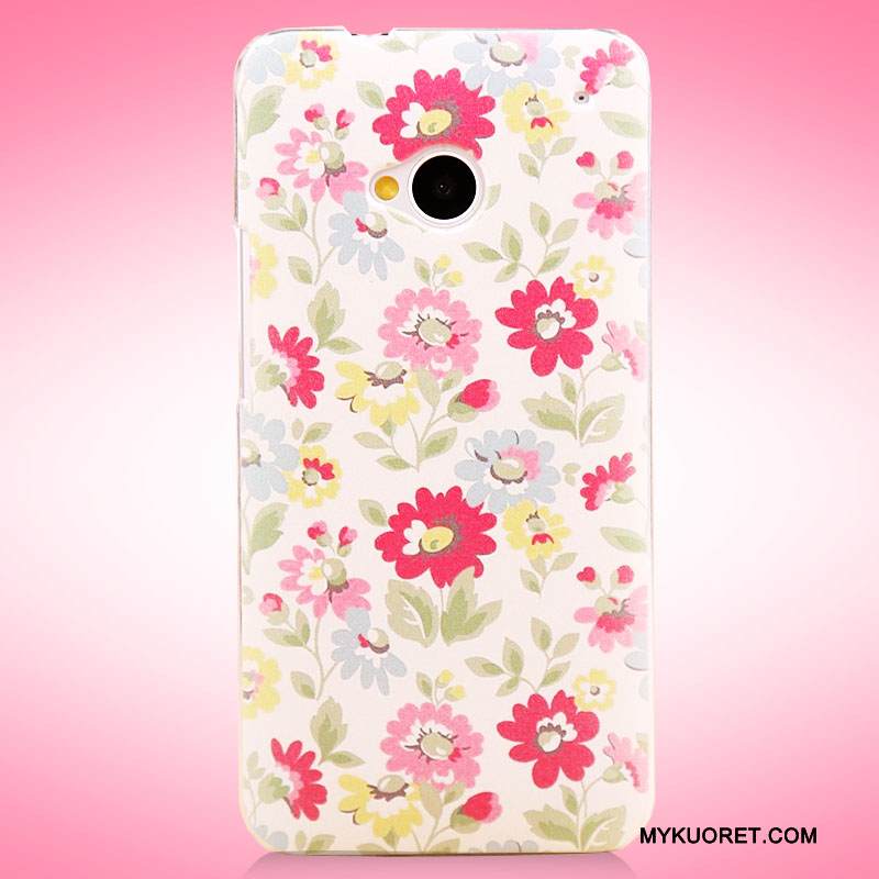 Kuori Htc One M7 Maalaus Ohut Ultra, Kotelo Htc One M7 Suojaus Puhelimen Kuoret Vaaleansininen