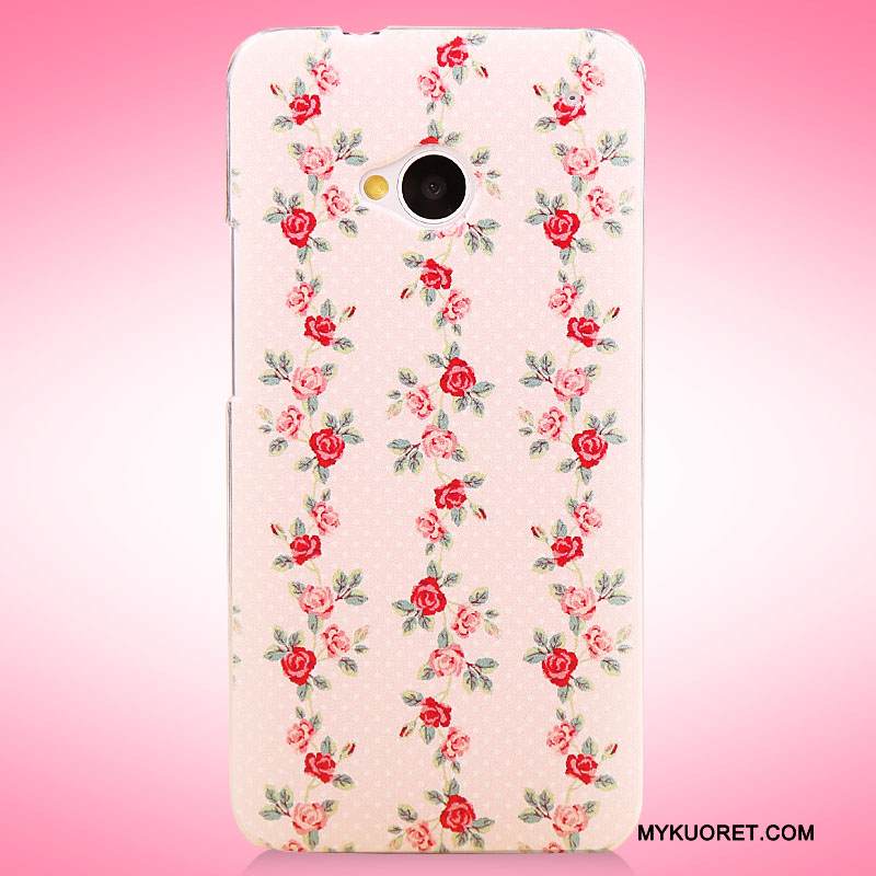 Kuori Htc One M7 Maalaus Ohut Ultra, Kotelo Htc One M7 Suojaus Puhelimen Kuoret Vaaleansininen