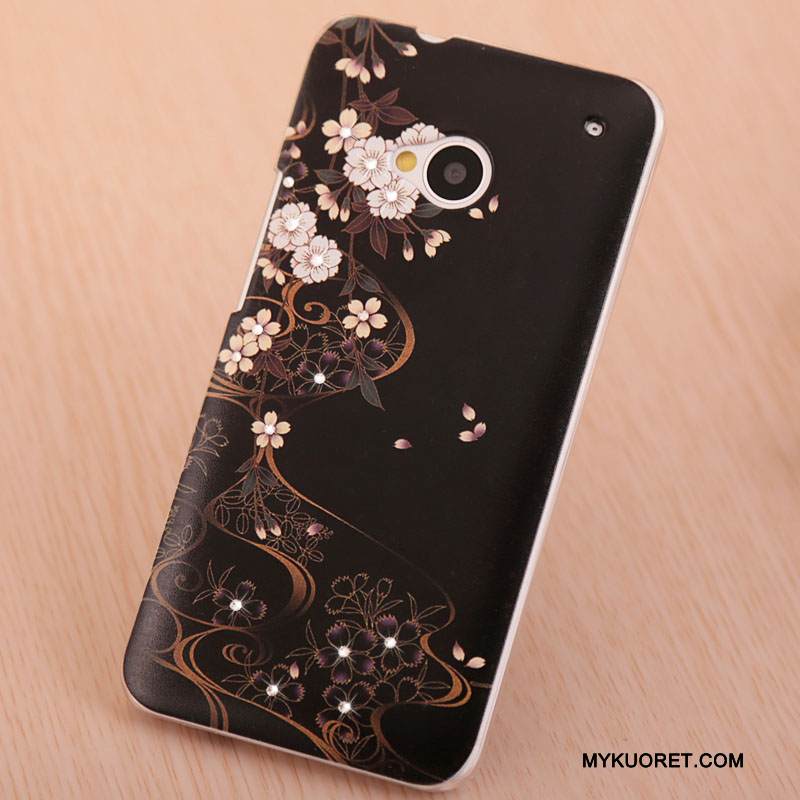 Kuori Htc One M7 Maalaus Puhelimen Kuoret Sininen, Kotelo Htc One M7 Strassi