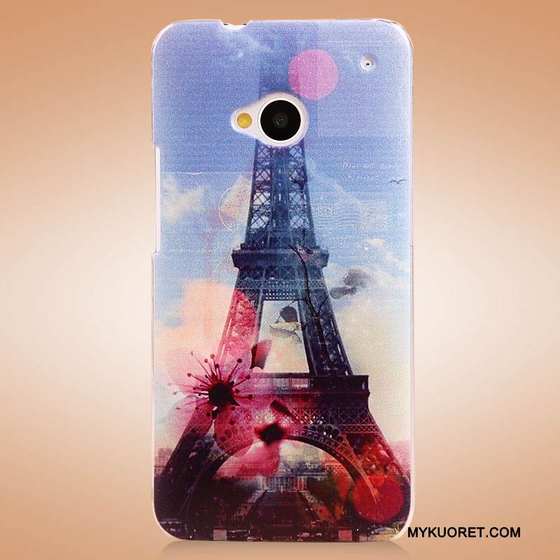 Kuori Htc One M7 Maalaus Valkoinen Puhelimen Kuoret, Kotelo Htc One M7 Suojaus