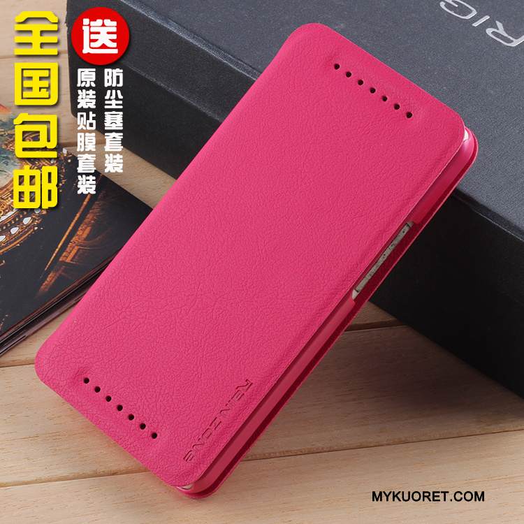 Kuori Htc One M7 Nahka Puhelimen Kuoret Tummansininen, Kotelo Htc One M7 Kuoret