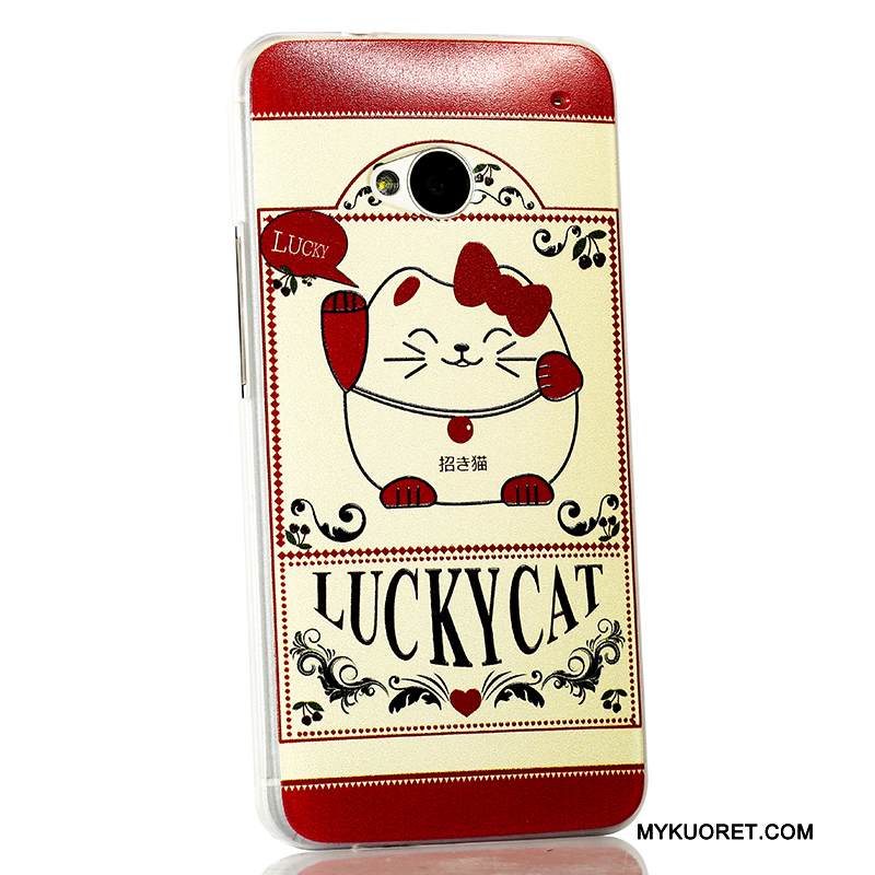 Kuori Htc One M7 Sarjakuva Vaaleansininen Puhelimen Kuoret, Kotelo Htc One M7 Kohokuviointi Ohut Ultra