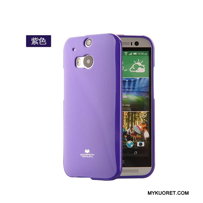 Kuori Htc One M8 Laukut Sininen Trendi, Kotelo Htc One M8 Pehmeä Neste Ultra Murtumaton