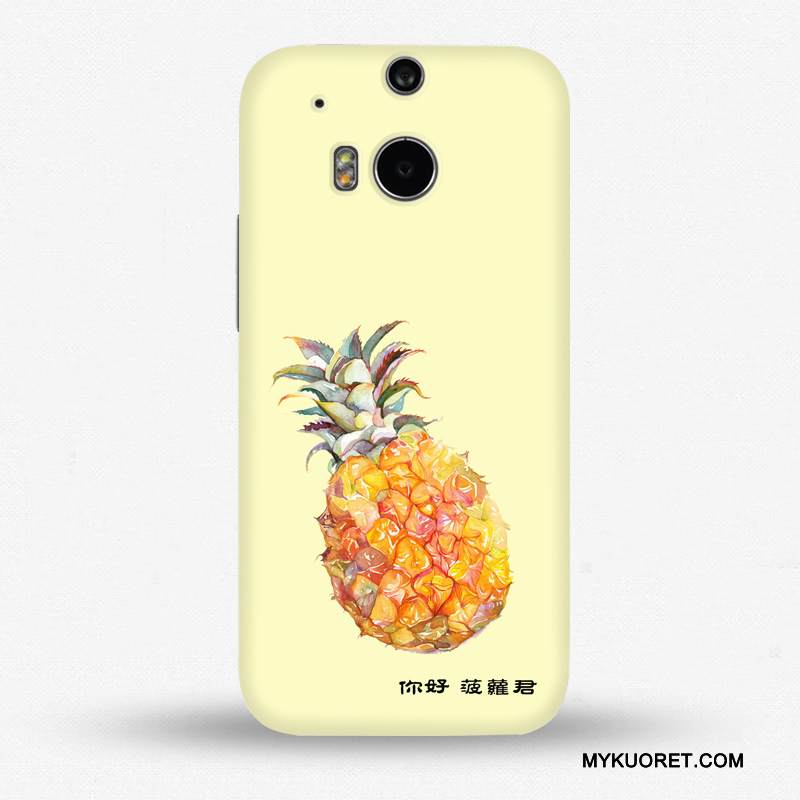 Kuori Htc One M8 Luova Pieni Keltainen, Kotelo Htc One M8 Alkuperäinen Yksinkertainen