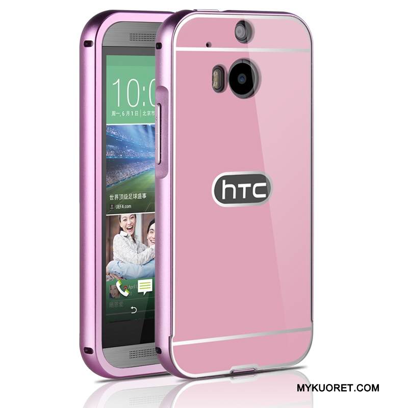 Kuori Htc One M8 Metalli Kehys Kalvo, Kotelo Htc One M8 Suojaus Puhelimen Kuoret Karkaisu