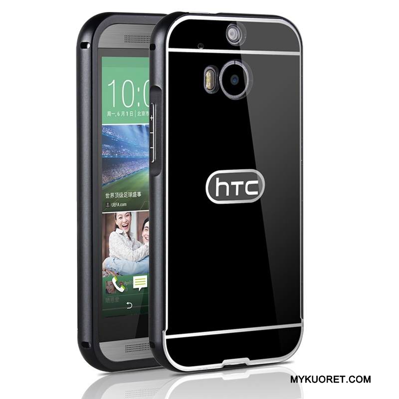 Kuori Htc One M8 Metalli Kehys Kalvo, Kotelo Htc One M8 Suojaus Puhelimen Kuoret Karkaisu