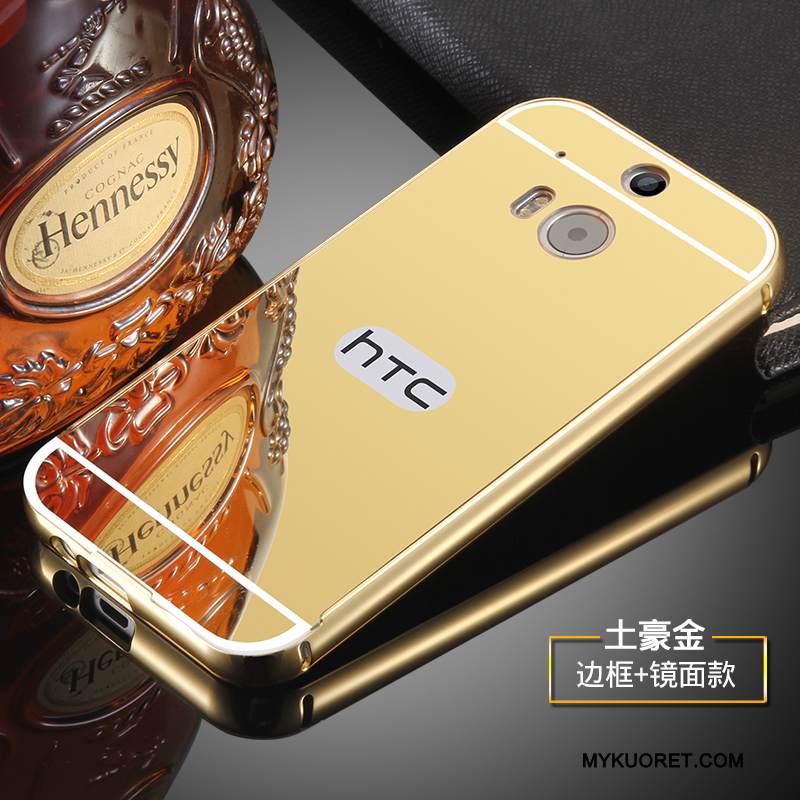 Kuori Htc One M8 Metalli Kehys Kalvo, Kotelo Htc One M8 Suojaus Puhelimen Kuoret Karkaisu