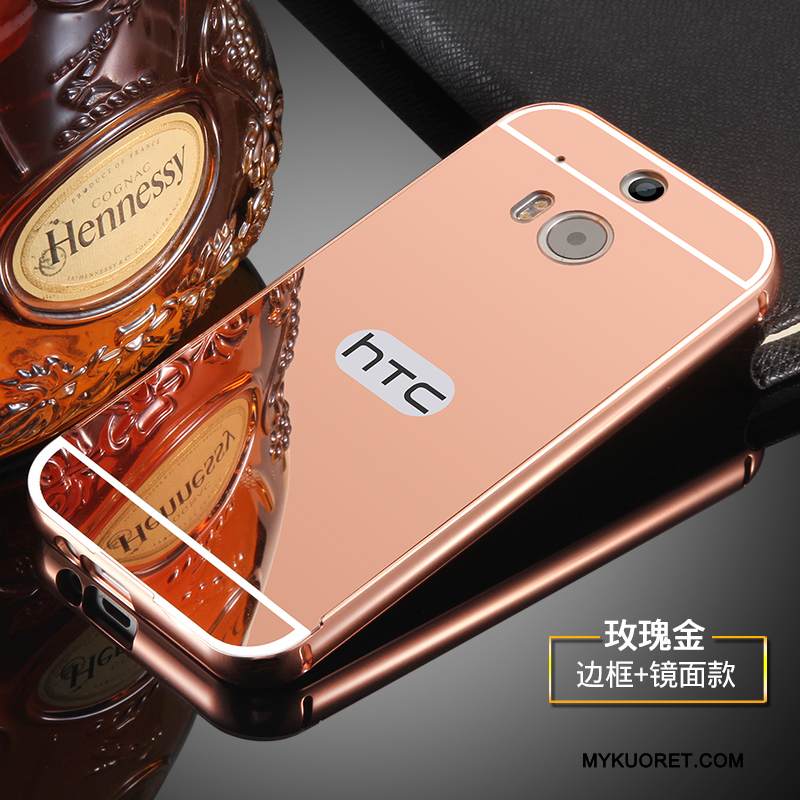 Kuori Htc One M8 Metalli Kehys Kalvo, Kotelo Htc One M8 Suojaus Puhelimen Kuoret Karkaisu