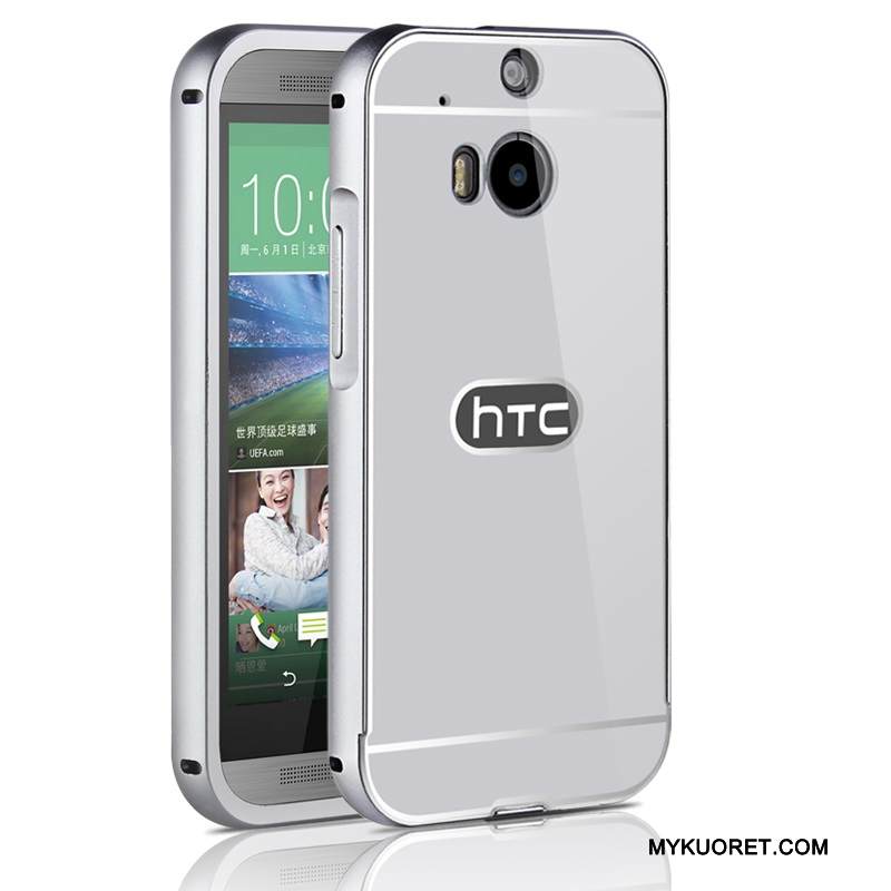 Kuori Htc One M8 Metalli Kehys Kalvo, Kotelo Htc One M8 Suojaus Puhelimen Kuoret Karkaisu