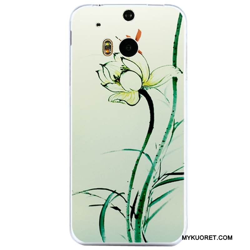 Kuori Htc One M8 Pehmeä Neste Puhelimen Kuoret Läpinäkyvä, Kotelo Htc One M8 Suojaus Murtumaton Tuuli