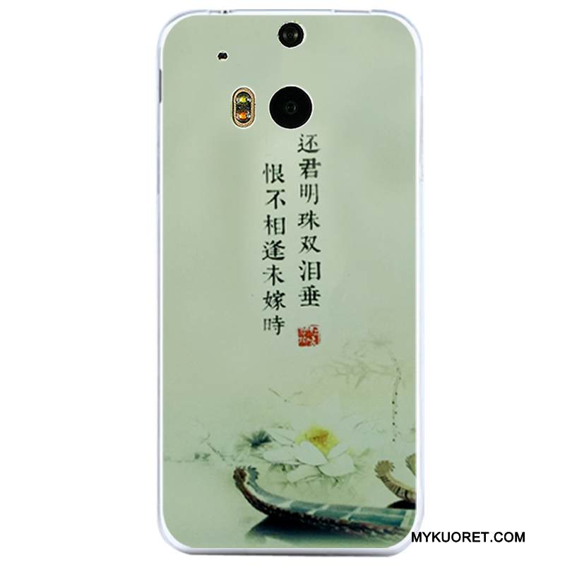 Kuori Htc One M8 Pehmeä Neste Puhelimen Kuoret Läpinäkyvä, Kotelo Htc One M8 Suojaus Murtumaton Tuuli