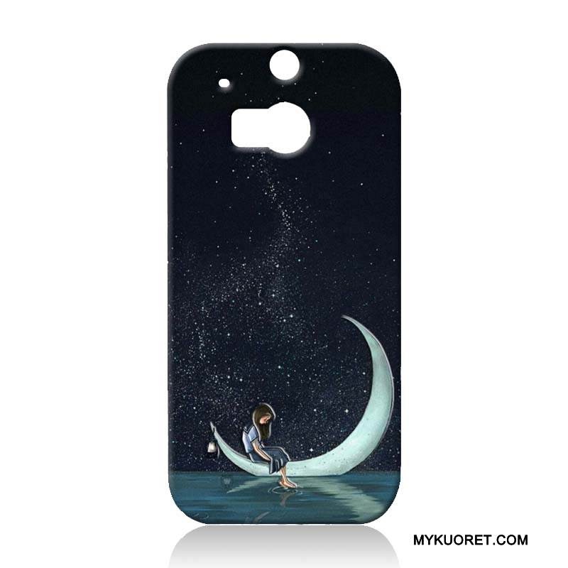 Kuori Htc One M8 Sarjakuva Murtumaton Puhelimen Kuoret, Kotelo Htc One M8 Maalaus Violetti Kova