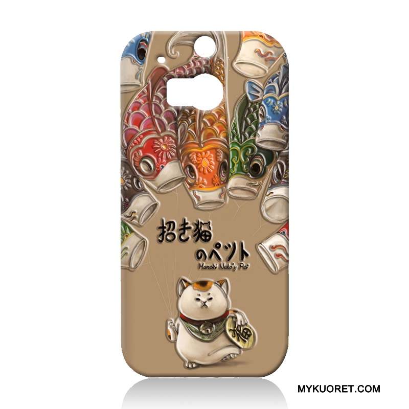 Kuori Htc One M8 Sarjakuva Murtumaton Puhelimen Kuoret, Kotelo Htc One M8 Maalaus Violetti Kova