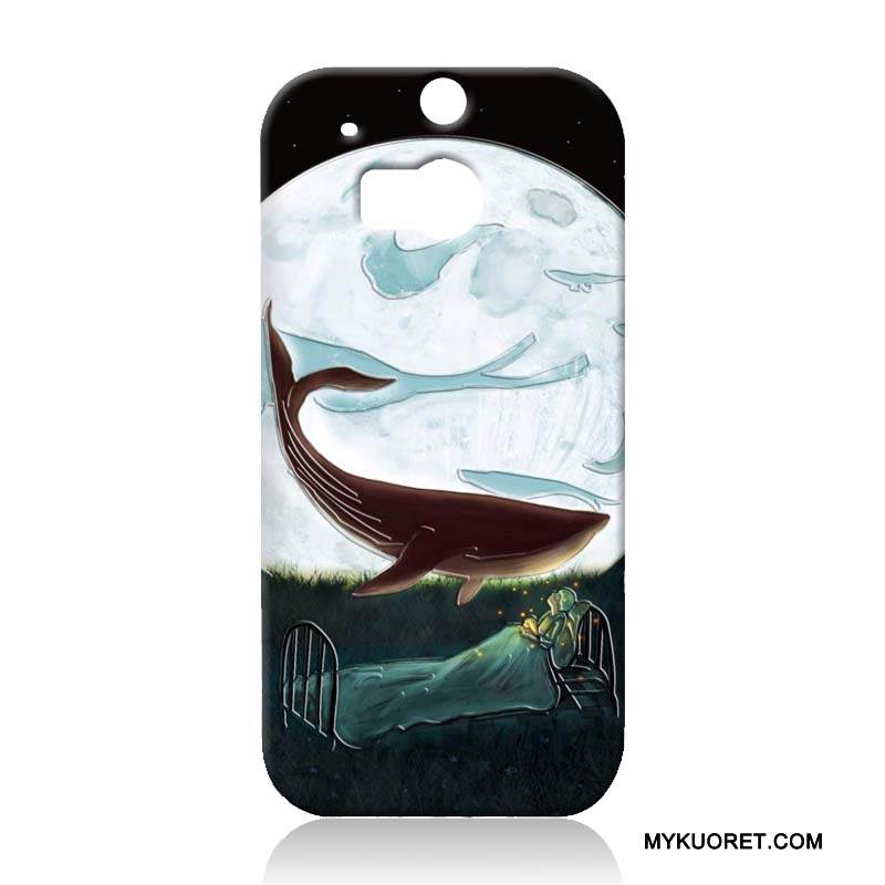 Kuori Htc One M8 Sarjakuva Murtumaton Puhelimen Kuoret, Kotelo Htc One M8 Maalaus Violetti Kova