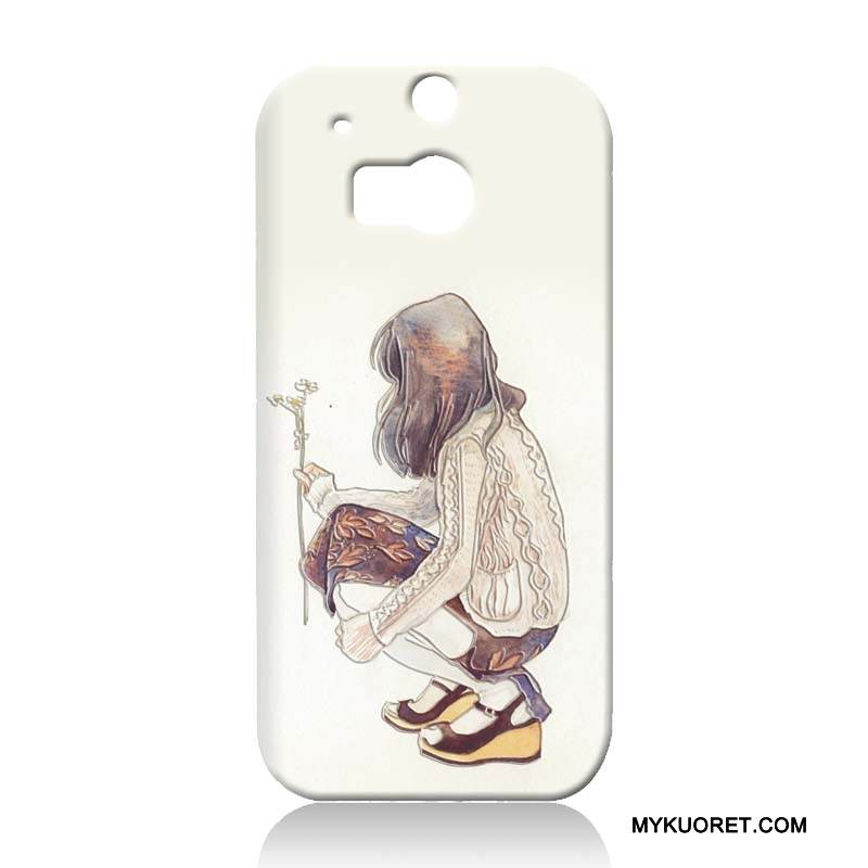 Kuori Htc One M8 Sarjakuva Murtumaton Puhelimen Kuoret, Kotelo Htc One M8 Maalaus Violetti Kova