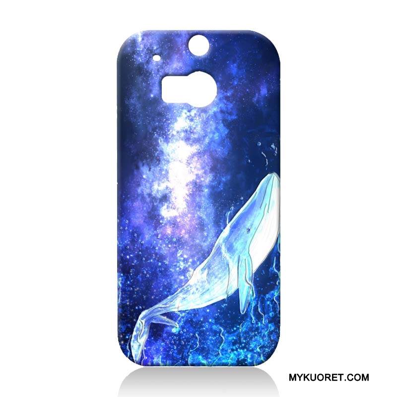 Kuori Htc One M8 Sarjakuva Murtumaton Puhelimen Kuoret, Kotelo Htc One M8 Maalaus Violetti Kova