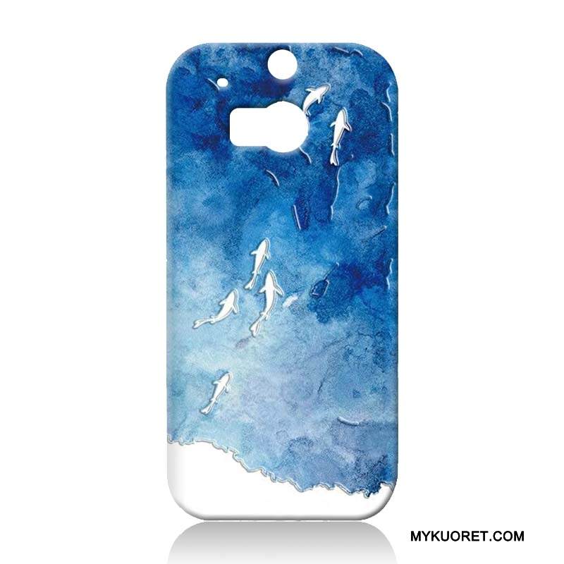 Kuori Htc One M8 Sarjakuva Murtumaton Puhelimen Kuoret, Kotelo Htc One M8 Maalaus Violetti Kova