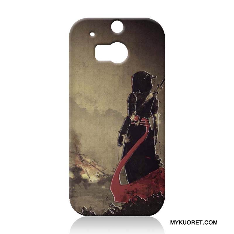 Kuori Htc One M8 Sarjakuva Murtumaton Puhelimen Kuoret, Kotelo Htc One M8 Maalaus Violetti Kova