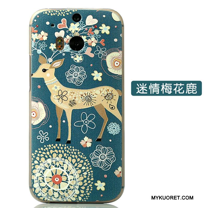 Kuori Htc One M8 Sarjakuva Valkoinen Kova, Kotelo Htc One M8 Suojaus Puhelimen Kuoret Ihana