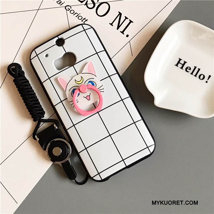 Kuori Htc One M8 Silikoni Puhelimen Kuoret Valkoinen, Kotelo Htc One M8 Pehmeä Neste Musta Pleedi