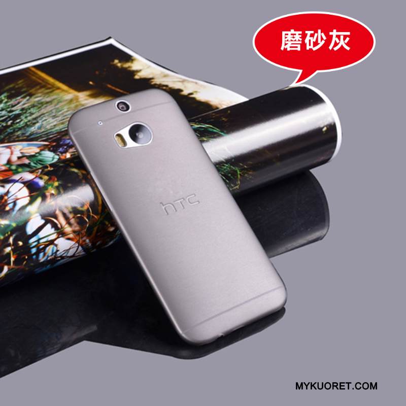 Kuori Htc One M8 Suojaus Kova Pesty Suede, Kotelo Htc One M8 Harmaa Ultra