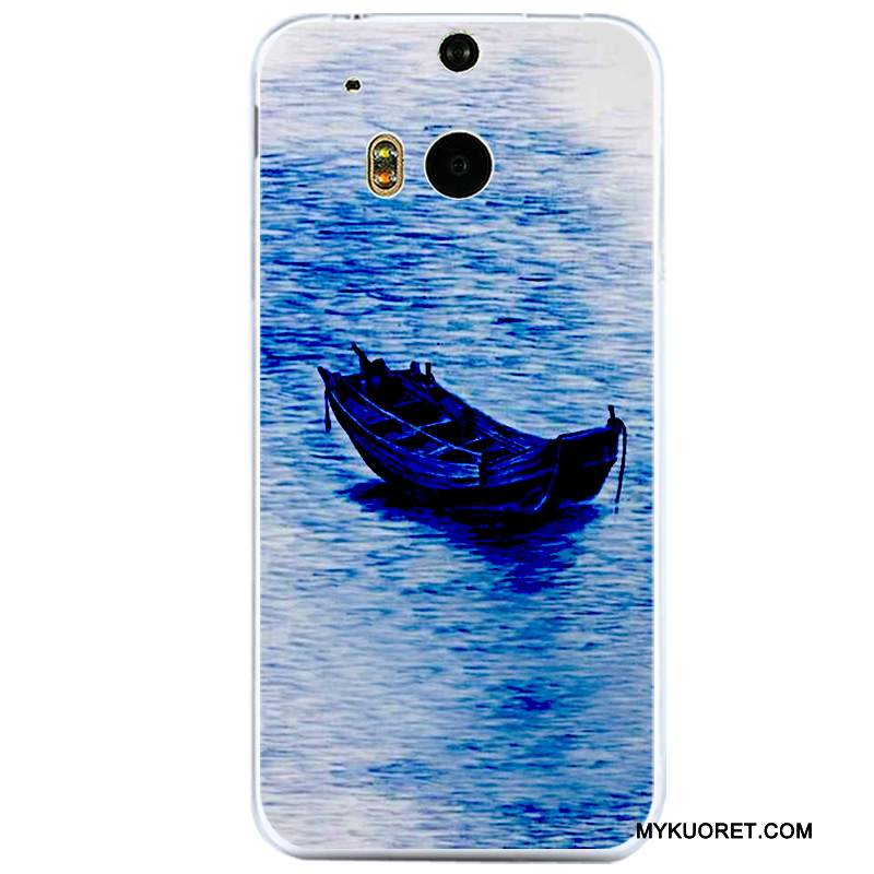 Kuori Htc One M8 Suojaus Läpinäkyvä Puhelimen Kuoret, Kotelo Htc One M8 Laukut Murtumaton Musta