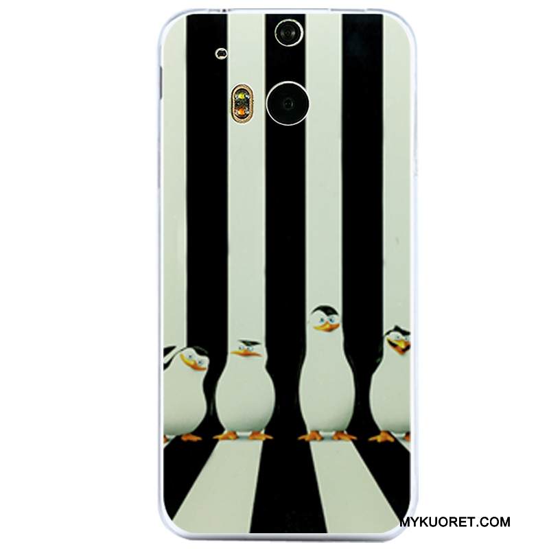 Kuori Htc One M8 Suojaus Läpinäkyvä Puhelimen Kuoret, Kotelo Htc One M8 Laukut Murtumaton Musta