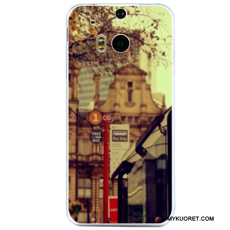 Kuori Htc One M8 Suojaus Läpinäkyvä Puhelimen Kuoret, Kotelo Htc One M8 Laukut Murtumaton Musta