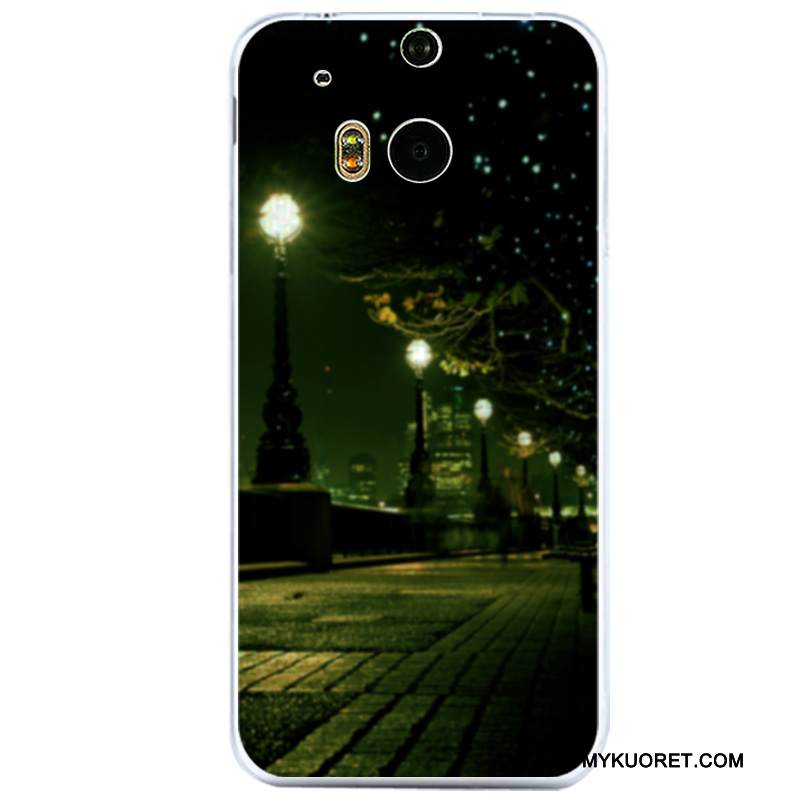 Kuori Htc One M8 Suojaus Läpinäkyvä Puhelimen Kuoret, Kotelo Htc One M8 Laukut Murtumaton Musta