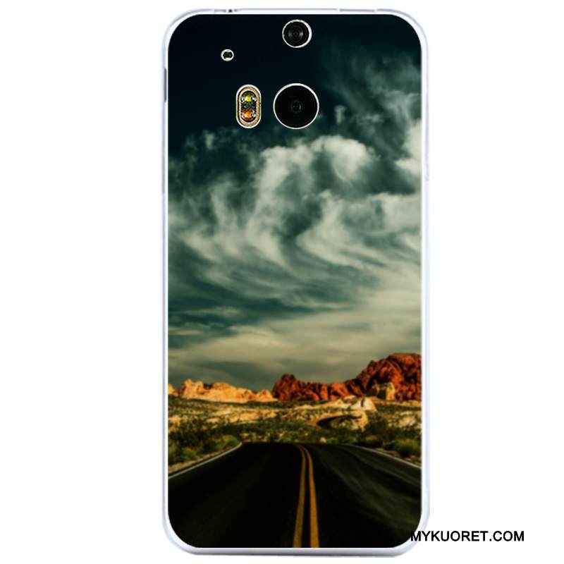 Kuori Htc One M8 Suojaus Läpinäkyvä Puhelimen Kuoret, Kotelo Htc One M8 Laukut Murtumaton Musta