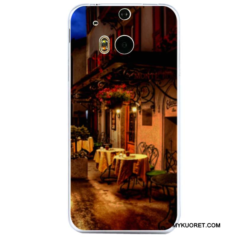 Kuori Htc One M8 Suojaus Läpinäkyvä Puhelimen Kuoret, Kotelo Htc One M8 Laukut Murtumaton Musta