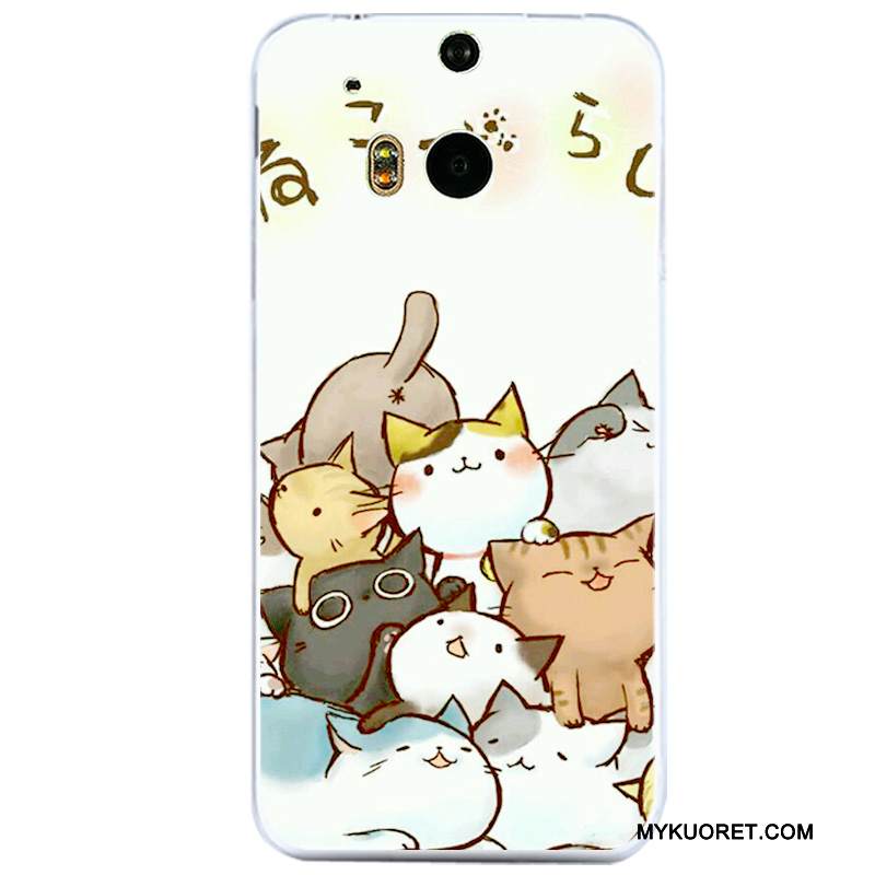 Kuori Htc One M8 Suojaus Läpinäkyvä Puhelimen Kuoret, Kotelo Htc One M8 Laukut Murtumaton Musta