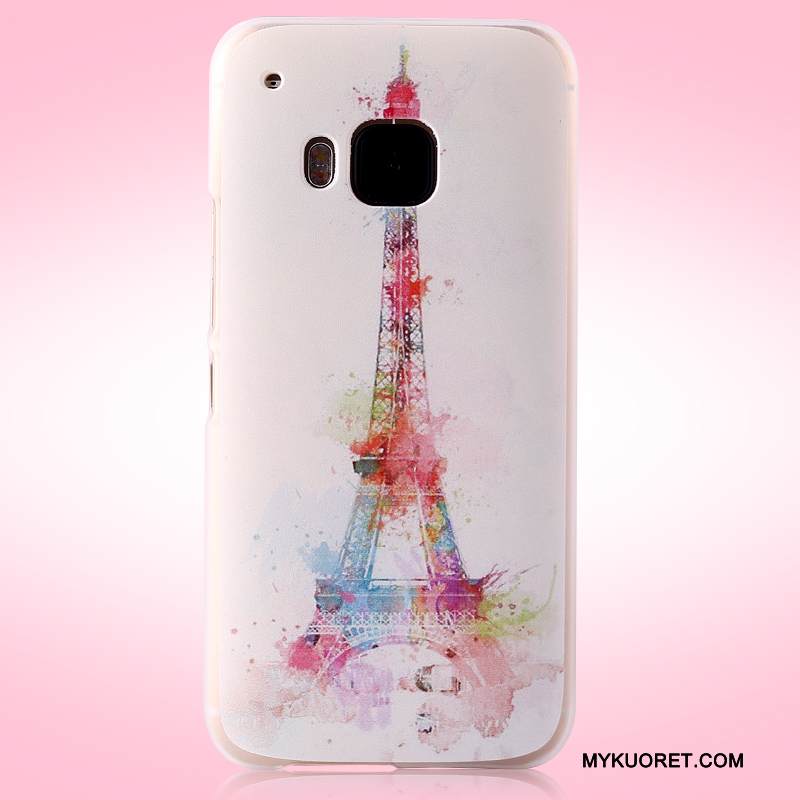 Kuori Htc One M9 Maalaus Violetti Pesty Suede, Kotelo Htc One M9 Suojaus Trendi Puhelimen Kuoret