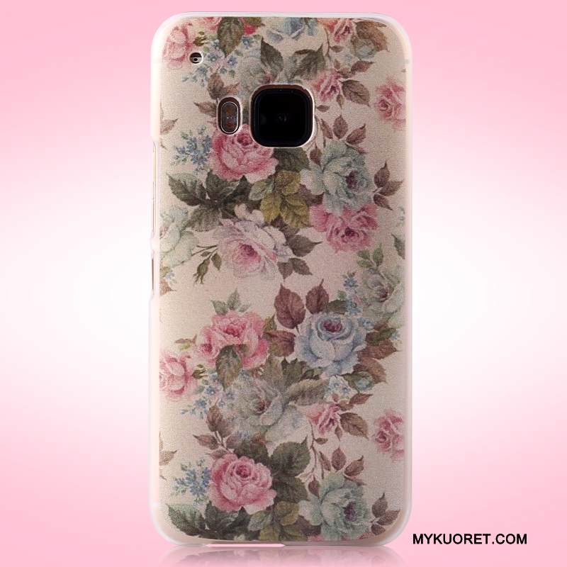 Kuori Htc One M9 Maalaus Violetti Pesty Suede, Kotelo Htc One M9 Suojaus Trendi Puhelimen Kuoret