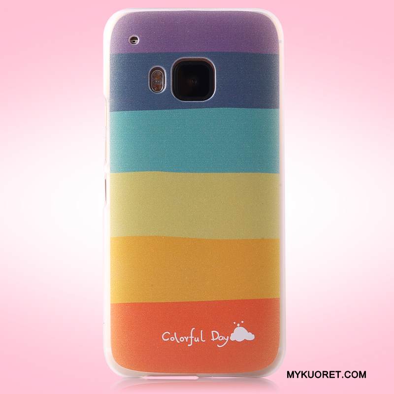 Kuori Htc One M9 Maalaus Violetti Pesty Suede, Kotelo Htc One M9 Suojaus Trendi Puhelimen Kuoret