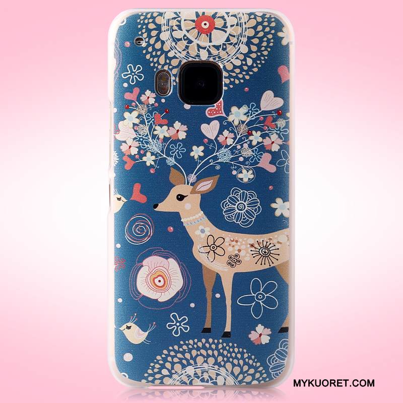 Kuori Htc One M9 Maalaus Violetti Pesty Suede, Kotelo Htc One M9 Suojaus Trendi Puhelimen Kuoret