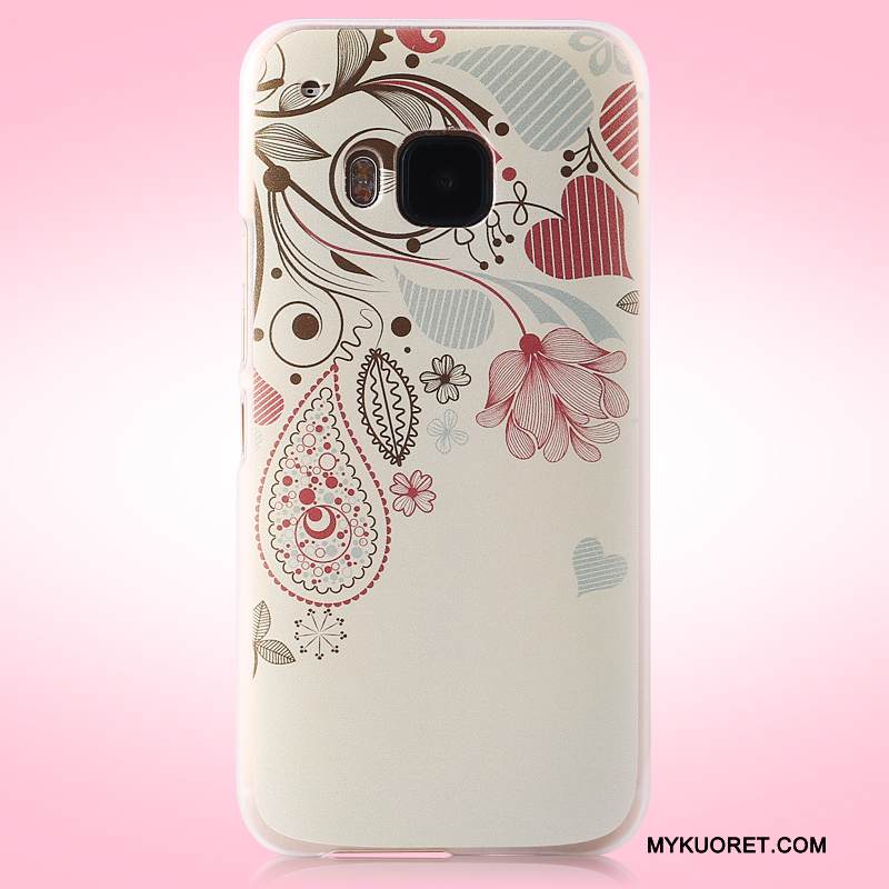 Kuori Htc One M9 Maalaus Violetti Pesty Suede, Kotelo Htc One M9 Suojaus Trendi Puhelimen Kuoret