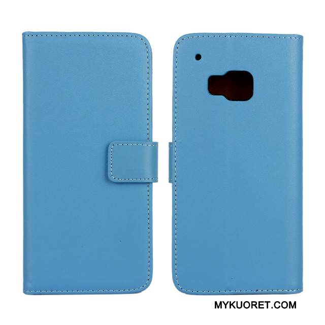 Kuori Htc One M9 Nahka Vihreä Kortti, Kotelo Htc One M9 Suojaus Puhelimen Kuoret