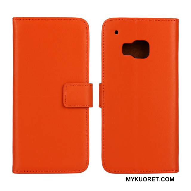 Kuori Htc One M9 Nahka Vihreä Kortti, Kotelo Htc One M9 Suojaus Puhelimen Kuoret