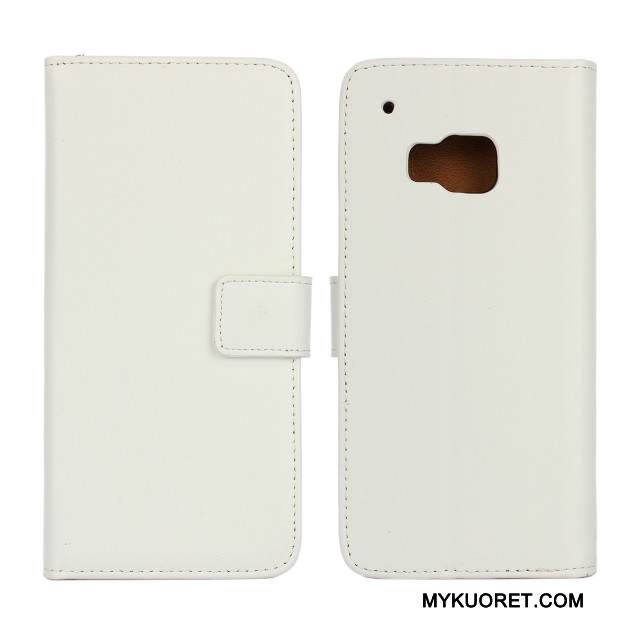 Kuori Htc One M9 Nahka Vihreä Kortti, Kotelo Htc One M9 Suojaus Puhelimen Kuoret