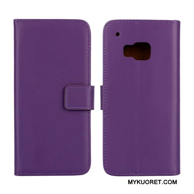 Kuori Htc One M9 Nahka Vihreä Kortti, Kotelo Htc One M9 Suojaus Puhelimen Kuoret